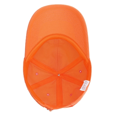 Grosir 6 Panel Curved Brim Baseball Cap Unisex Oranye Sprot topi