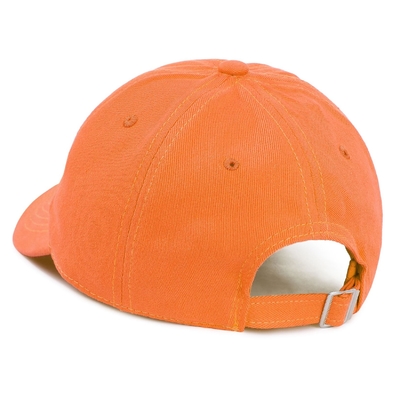 Grosir 6 Panel Curved Brim Baseball Cap Unisex Oranye Sprot topi