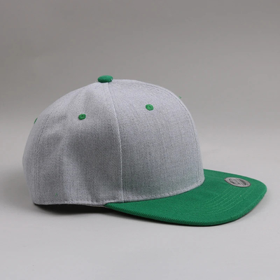 Ukuran besar topi rekreasi rekreasi 6 panel flat brim snapback cap untuk kegiatan di luar ruangan
