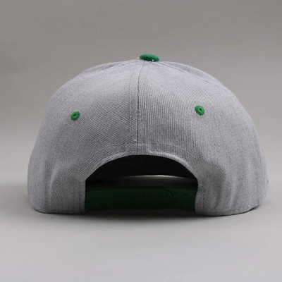Ukuran besar topi rekreasi rekreasi 6 panel flat brim snapback cap untuk kegiatan di luar ruangan