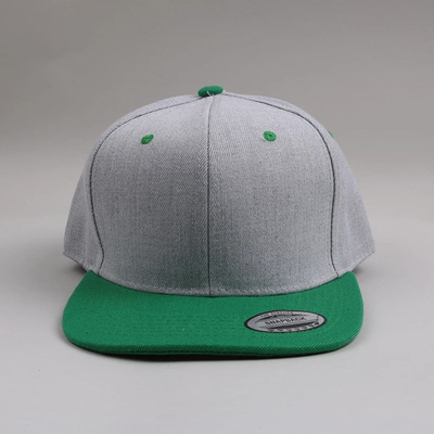 Ukuran besar topi rekreasi rekreasi 6 panel flat brim snapback cap untuk kegiatan di luar ruangan
