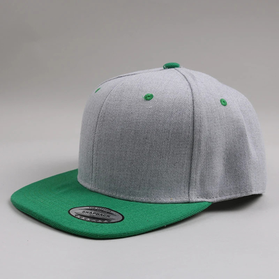 Ukuran besar topi rekreasi rekreasi 6 panel flat brim snapback cap untuk kegiatan di luar ruangan