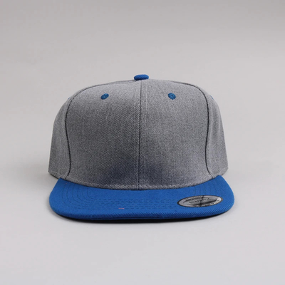 Baru Dewasa 6 Panel Snapback Cap Custom Dua Tone Flat Brim Snapback Cap