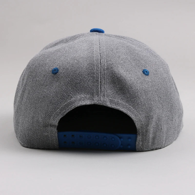 Baru Dewasa 6 Panel Snapback Cap Custom Dua Tone Flat Brim Snapback Cap