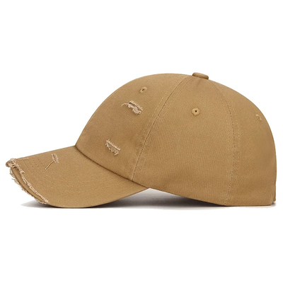 Fashion Khaki Outdoor Hat 6 Curved Visor Panel Baseball Cap Dengan Harga Lebih Rendah