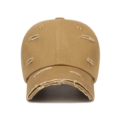 Fashion Khaki Outdoor Hat 6 Curved Visor Panel Baseball Cap Dengan Harga Lebih Rendah