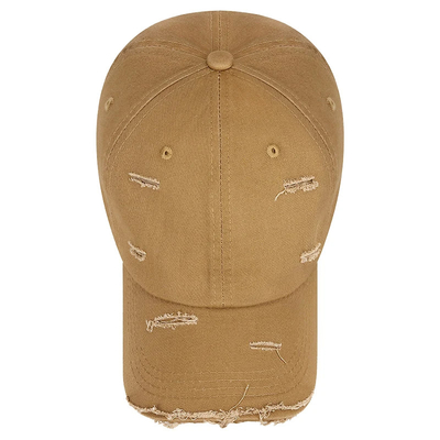 Fashion Khaki Outdoor Hat 6 Curved Visor Panel Baseball Cap Dengan Harga Lebih Rendah
