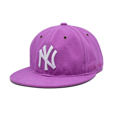 Topi Snapback Flat Brim Pink dengan Penutupan Kain Sendiri Dan Logo bordir 3D