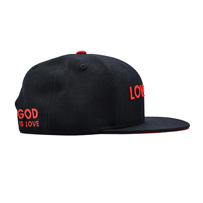 Topi Snapback dalam ukuran yang dapat disesuaikan dengan logo bordir 3D dan cetak pita dalaman Label tenunan