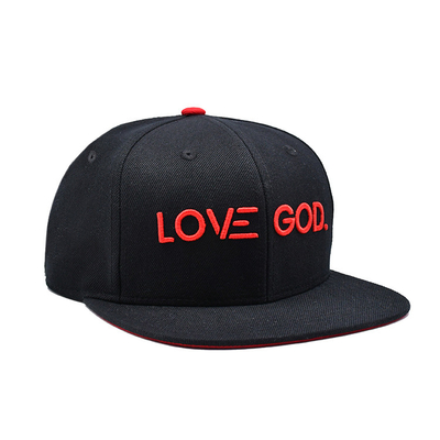 Topi Snapback dalam ukuran yang dapat disesuaikan dengan logo bordir 3D dan cetak pita dalaman Label tenunan