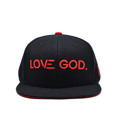 Topi Snapback dalam ukuran yang dapat disesuaikan dengan logo bordir 3D dan cetak pita dalaman Label tenunan