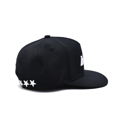 Custom Karet Patch Flat Brim Unisex Snapback Topi Dengan Logo Bordir
