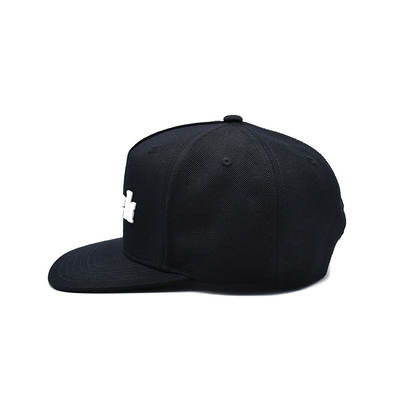 Custom Karet Patch Flat Brim Unisex Snapback Topi Dengan Logo Bordir