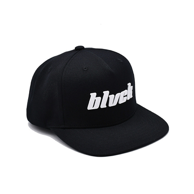Custom Karet Patch Flat Brim Unisex Snapback Topi Dengan Logo Bordir