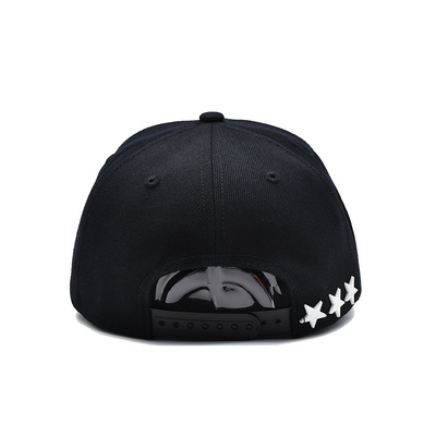 Custom Karet Patch Flat Brim Unisex Snapback Topi Dengan Logo Bordir