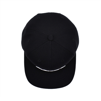 Custom Karet Patch Flat Brim Unisex Snapback Topi Dengan Logo Bordir