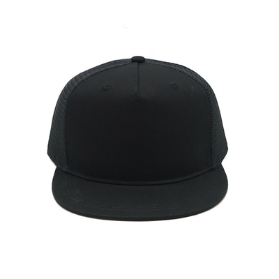 Unisex Custom 5 Panel Cotton Trucker Cap Dapat Mengatur Logo Anda