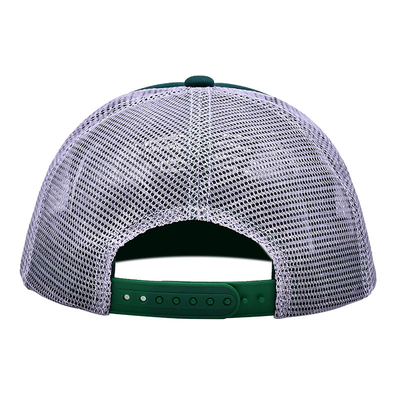 Customized Sponge Comfortable 6 Panel Flat Visor Dibangun Trucker Cap Dengan Patch bordir