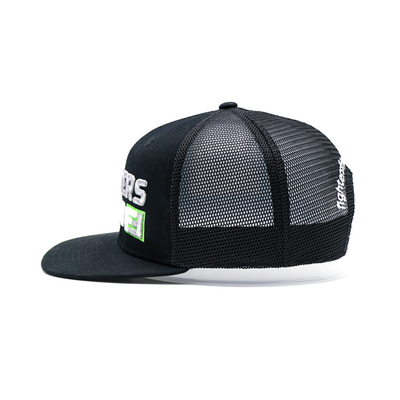 Topi Truk Bersulam / Snapback Topi Truk Dengan Snapback Plastik Dan Logo Khusus