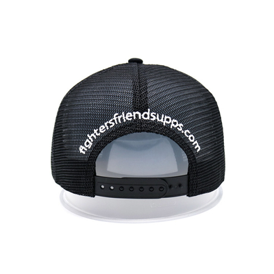 Topi Truk Bersulam / Snapback Topi Truk Dengan Snapback Plastik Dan Logo Khusus