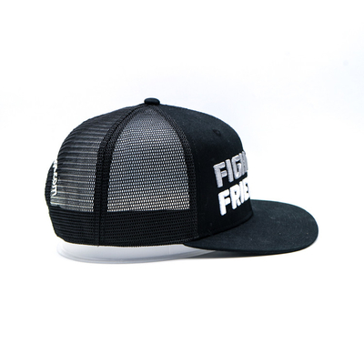 Topi Truk Bersulam / Snapback Topi Truk Dengan Snapback Plastik Dan Logo Khusus