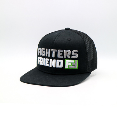 Topi Truk Bersulam / Snapback Topi Truk Dengan Snapback Plastik Dan Logo Khusus