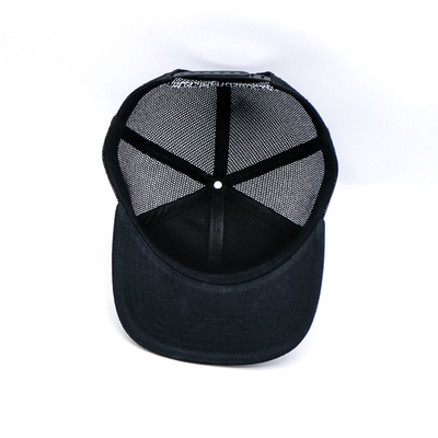 Topi Truk Bersulam / Snapback Topi Truk Dengan Snapback Plastik Dan Logo Khusus
