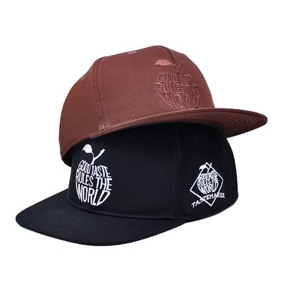 Custom embroidery logo tutup kembali Snapback topi berkualitas tinggi Sport 6 Panel Snapback topi