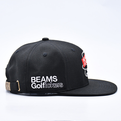 Custom Embroidery Logo 6 Panel Snapback Hat Cap Kualitas Tinggi Grosir Katun Pria Flat Bill Gorras Snapback Topi