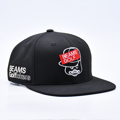 Custom Embroidery Logo 6 Panel Snapback Hat Cap Kualitas Tinggi Grosir Katun Pria Flat Bill Gorras Snapback Topi