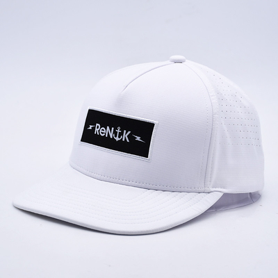 Grosir 5 Panel Flat Bill Snapback Hat Custom Oem Logo Snapback Cap Untuk Pria