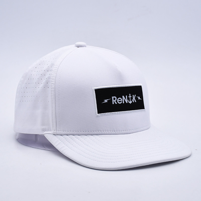 Grosir 5 Panel Flat Bill Snapback Hat Custom Oem Logo Snapback Cap Untuk Pria