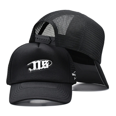 Topi Trucker Jaring 5 Panel Kustom Topi Trucker Polos Unisex Kosong