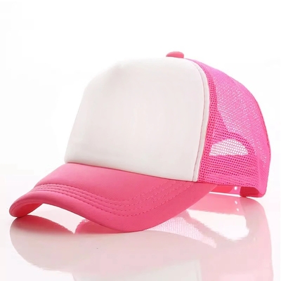 Custom Foam Trucker Cap dengan Profil Crown Unisex 5 Panel Mesh Hat