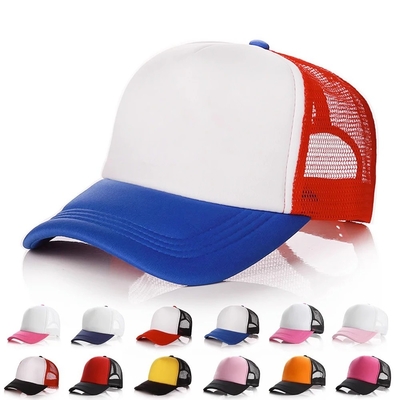 Custom Foam Trucker Cap dengan Profil Crown Unisex 5 Panel Mesh Hat