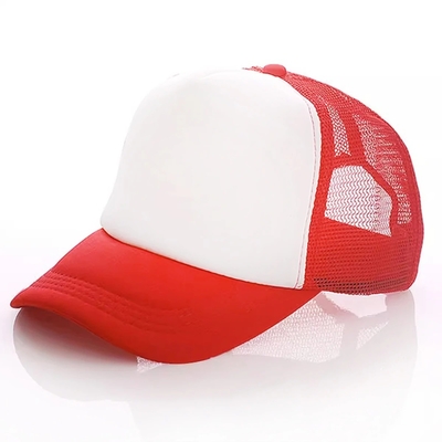 Custom Foam Trucker Cap dengan Profil Crown Unisex 5 Panel Mesh Hat