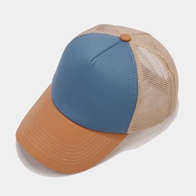 Oem Kualitas Tinggi Grosir Mesh Trucker Cap 5 Panel Plain Back Trucker Hat Custom Gorras Mesh Hat
