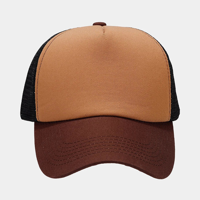 Oem Kualitas Tinggi Grosir Mesh Trucker Cap 5 Panel Plain Back Trucker Hat Custom Gorras Mesh Hat
