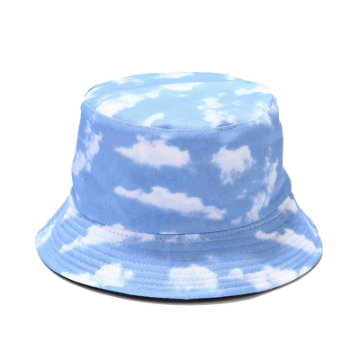 Oem 100% Katun Musim Panas Pantai Reversible Bucket Hat Cap Kualitas Tinggi Custom Double Sided Kapu nelayan
