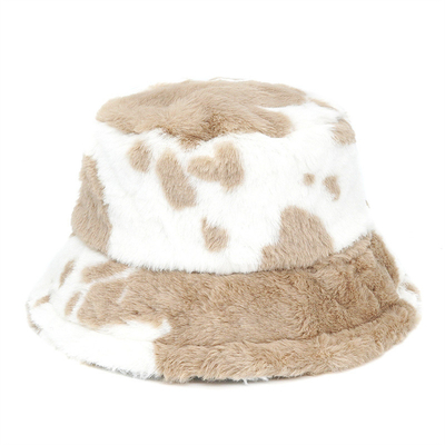 Wanita di luar ruangan musim dingin hangat Faks bulu Fluffy Bucket Hat Lembut Velvet bulu Fisherman Caps Gadis Fashion Panama