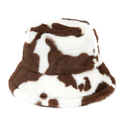 Wanita di luar ruangan musim dingin hangat Faks bulu Fluffy Bucket Hat Lembut Velvet bulu Fisherman Caps Gadis Fashion Panama
