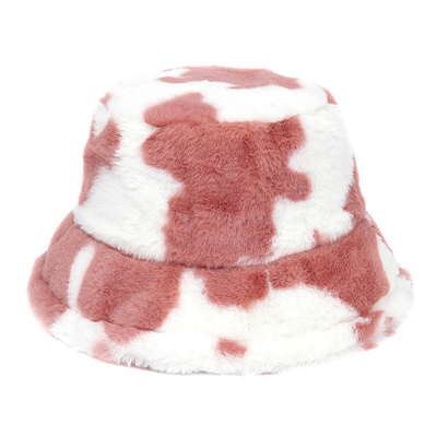 Wanita di luar ruangan musim dingin hangat Faks bulu Fluffy Bucket Hat Lembut Velvet bulu Fisherman Caps Gadis Fashion Panama