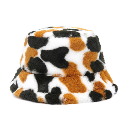 Outdoor Leisure Nelayan Berkibar lebar Bucket Hat Windproof Musim Dingin Wanita bulu Bucket Hat Cap Bulk