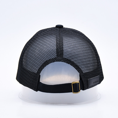 Hitam 6 Panel Mesh Trucker Hat Glitter Trucker Cap Kualitas tinggi Fashion Sequins bordir Trucker Hat