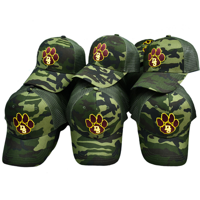 Green Mesh Trucker Hat Custom 6 Panel Gorra Trucker Cap Dengan Logo Bordir