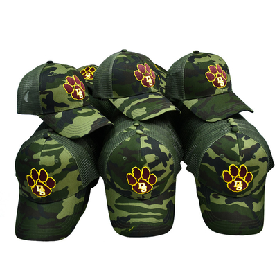 Green Mesh Trucker Hat Custom 6 Panel Gorra Trucker Cap Dengan Logo Bordir