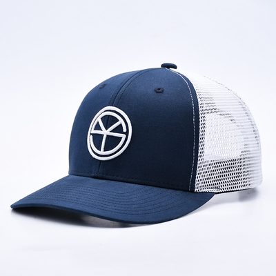 BSCI OEM Custom Logo bordir Richardson Trucker Hat Mesh Snap Back Gorras 6 Panel Trucker Cap