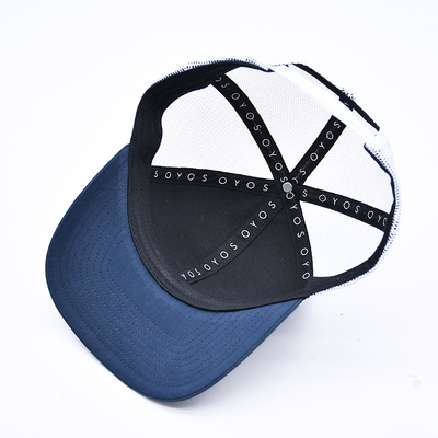 BSCI OEM Custom Logo bordir Richardson Trucker Hat Mesh Snap Back Gorras 6 Panel Trucker Cap