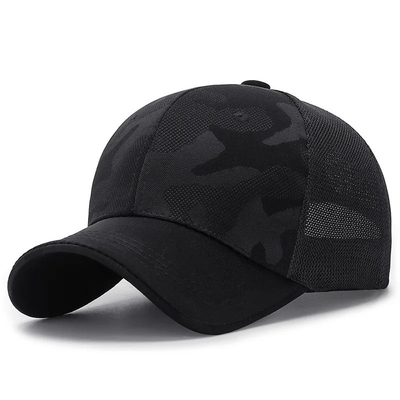 Kualitas Tinggi Pria Trucker Hat Produsen Grosir Camo Kamuflase Curved Edge Mesh Cap