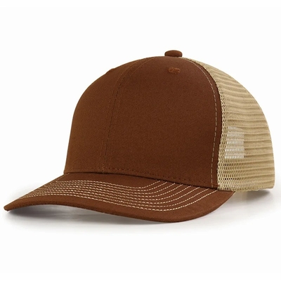 Custom Logo bordir Custom 6 Panel Kap truk kapas dengan snapback plastik